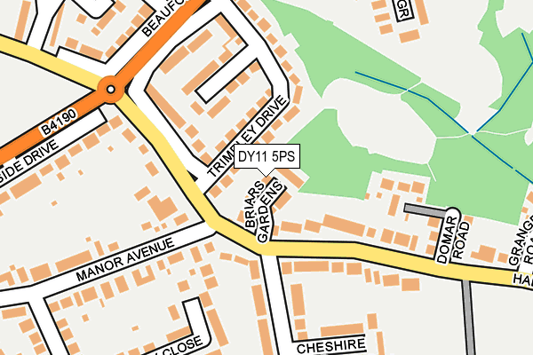 DY11 5PS map - OS OpenMap – Local (Ordnance Survey)