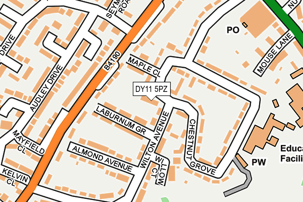 DY11 5PZ map - OS OpenMap – Local (Ordnance Survey)