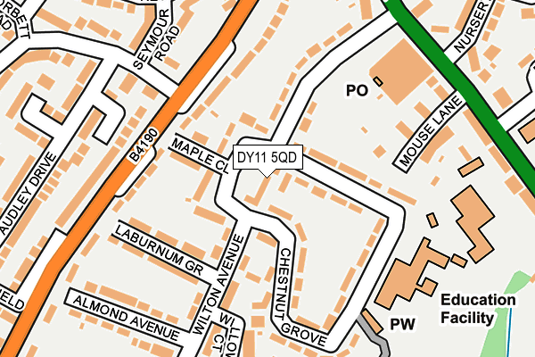 DY11 5QD map - OS OpenMap – Local (Ordnance Survey)