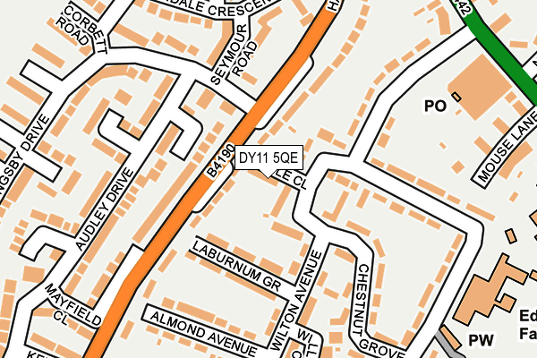DY11 5QE map - OS OpenMap – Local (Ordnance Survey)