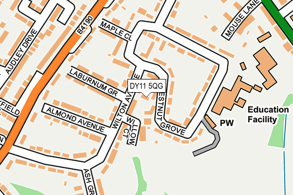 DY11 5QG map - OS OpenMap – Local (Ordnance Survey)