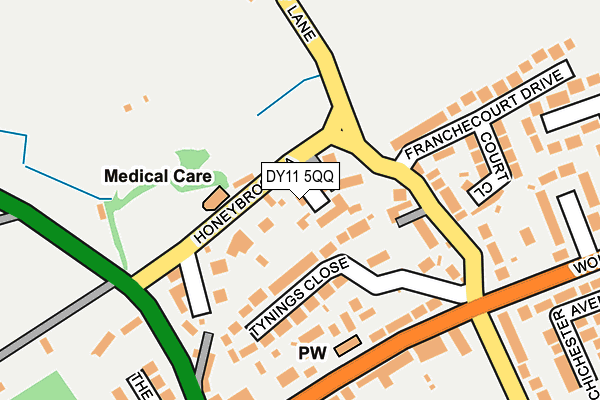 DY11 5QQ map - OS OpenMap – Local (Ordnance Survey)