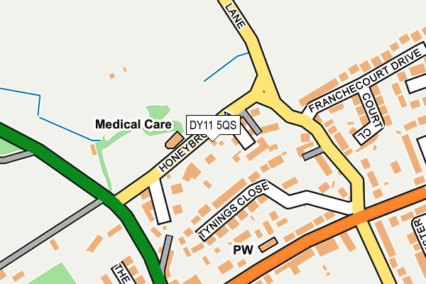 DY11 5QS map - OS OpenMap – Local (Ordnance Survey)