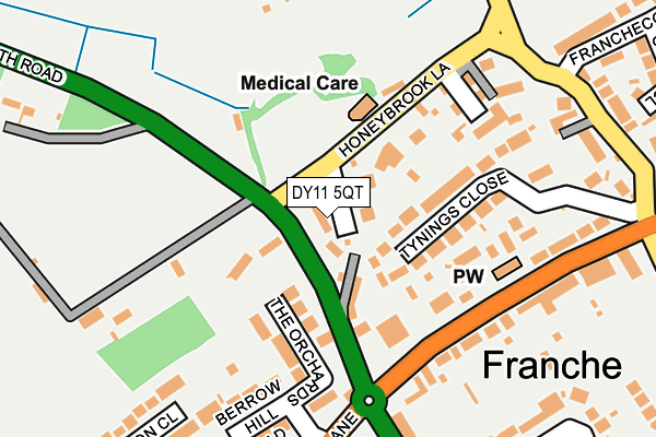 DY11 5QT map - OS OpenMap – Local (Ordnance Survey)