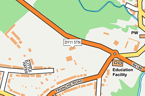 DY11 5TN map - OS OpenMap – Local (Ordnance Survey)
