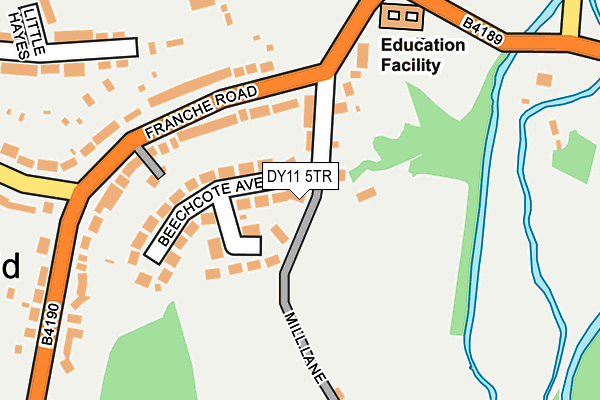 DY11 5TR map - OS OpenMap – Local (Ordnance Survey)