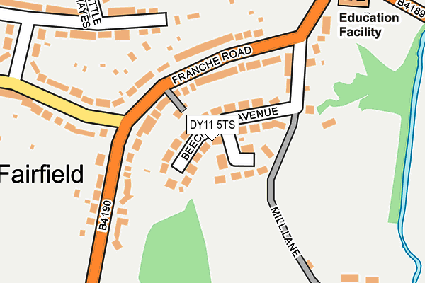 DY11 5TS map - OS OpenMap – Local (Ordnance Survey)