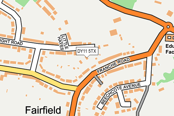 DY11 5TX map - OS OpenMap – Local (Ordnance Survey)