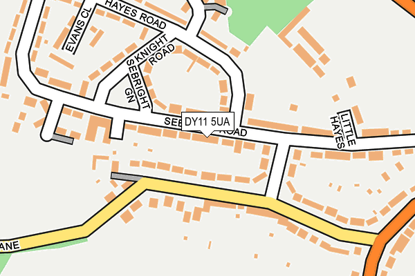 DY11 5UA map - OS OpenMap – Local (Ordnance Survey)