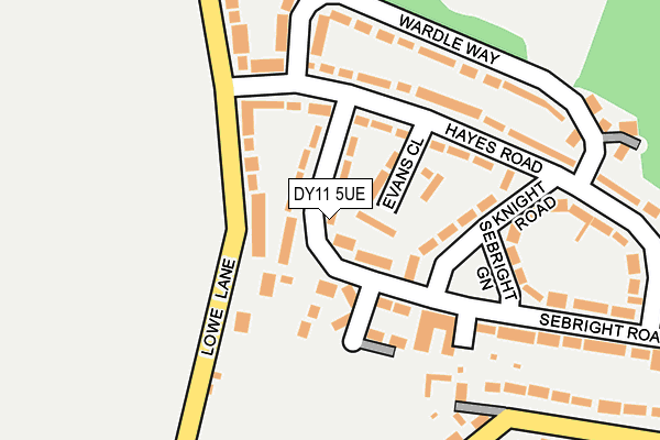 DY11 5UE map - OS OpenMap – Local (Ordnance Survey)