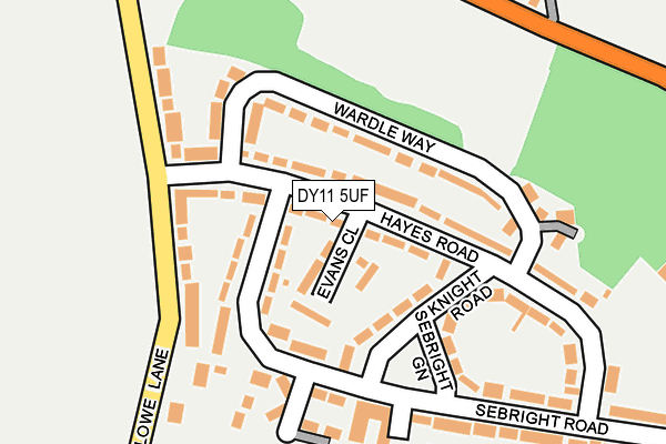 DY11 5UF map - OS OpenMap – Local (Ordnance Survey)