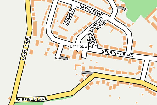 DY11 5UG map - OS OpenMap – Local (Ordnance Survey)