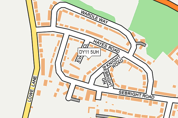 DY11 5UH map - OS OpenMap – Local (Ordnance Survey)