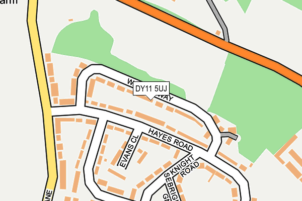 DY11 5UJ map - OS OpenMap – Local (Ordnance Survey)