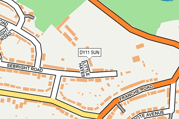 DY11 5UN map - OS OpenMap – Local (Ordnance Survey)