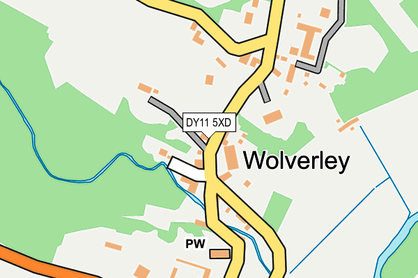 DY11 5XD map - OS OpenMap – Local (Ordnance Survey)