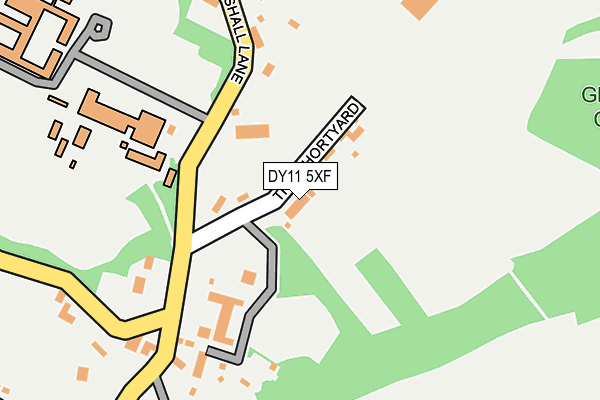 DY11 5XF map - OS OpenMap – Local (Ordnance Survey)