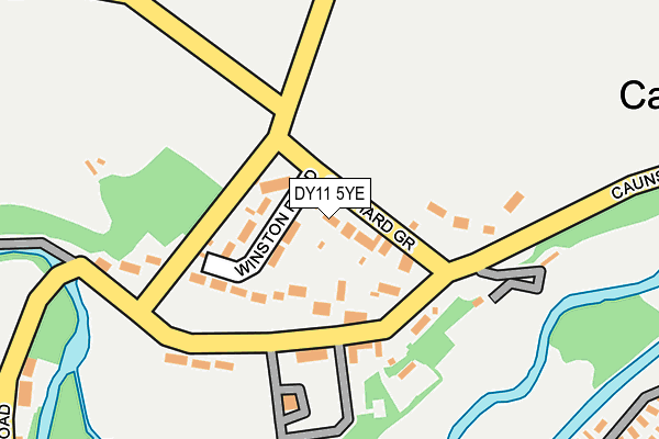 DY11 5YE map - OS OpenMap – Local (Ordnance Survey)