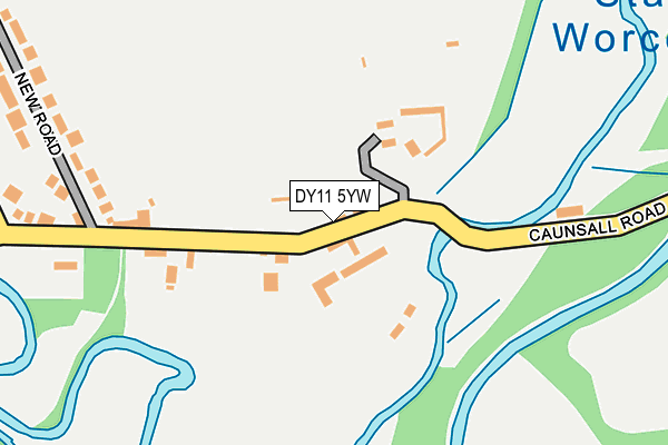 DY11 5YW map - OS OpenMap – Local (Ordnance Survey)