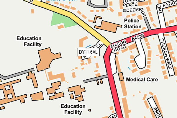 DY11 6AL map - OS OpenMap – Local (Ordnance Survey)
