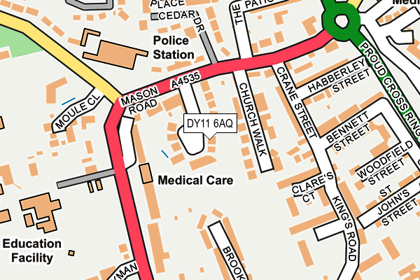 DY11 6AQ map - OS OpenMap – Local (Ordnance Survey)