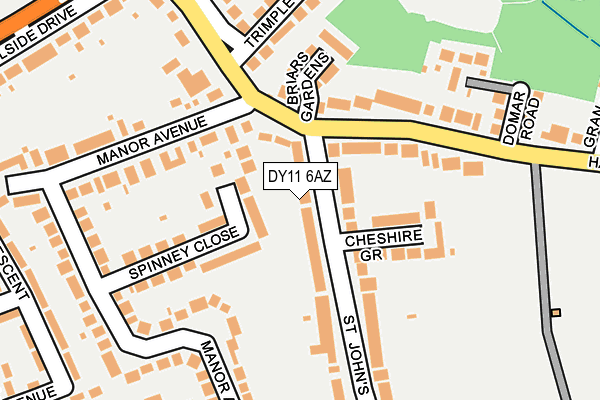 DY11 6AZ map - OS OpenMap – Local (Ordnance Survey)