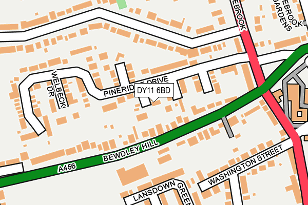 DY11 6BD map - OS OpenMap – Local (Ordnance Survey)