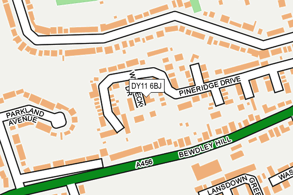 DY11 6BJ map - OS OpenMap – Local (Ordnance Survey)