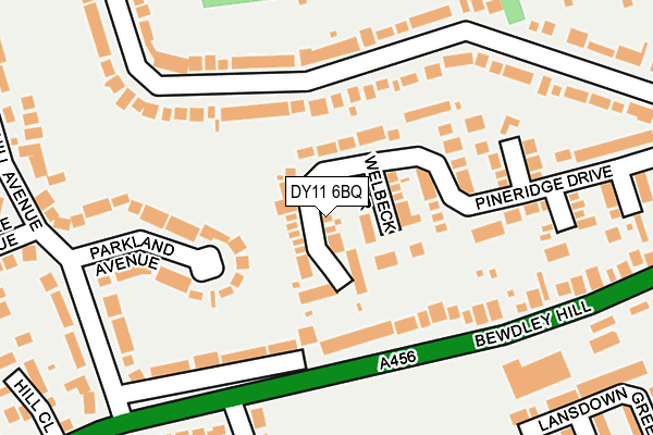 DY11 6BQ map - OS OpenMap – Local (Ordnance Survey)