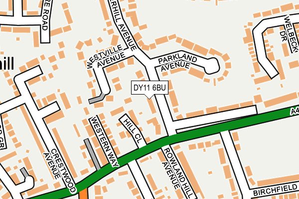 DY11 6BU map - OS OpenMap – Local (Ordnance Survey)