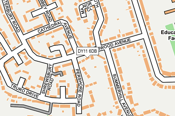 DY11 6DB map - OS OpenMap – Local (Ordnance Survey)