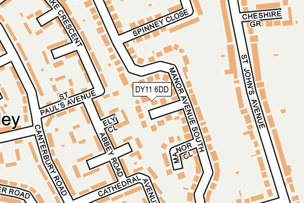 DY11 6DD map - OS OpenMap – Local (Ordnance Survey)