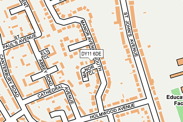 DY11 6DE map - OS OpenMap – Local (Ordnance Survey)