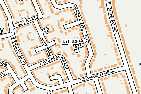 DY11 6DF map - OS OpenMap – Local (Ordnance Survey)