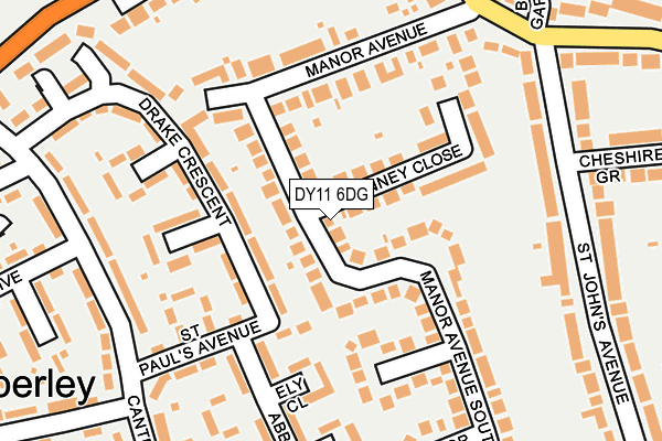 DY11 6DG map - OS OpenMap – Local (Ordnance Survey)
