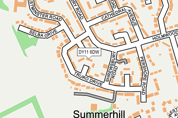 DY11 6DW map - OS OpenMap – Local (Ordnance Survey)