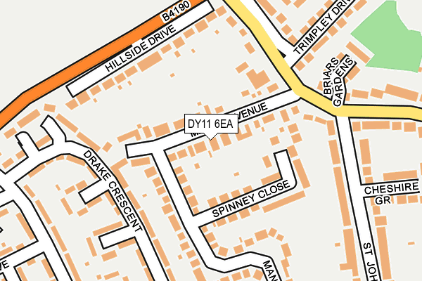 DY11 6EA map - OS OpenMap – Local (Ordnance Survey)