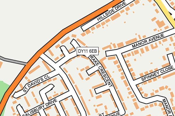 DY11 6EB map - OS OpenMap – Local (Ordnance Survey)