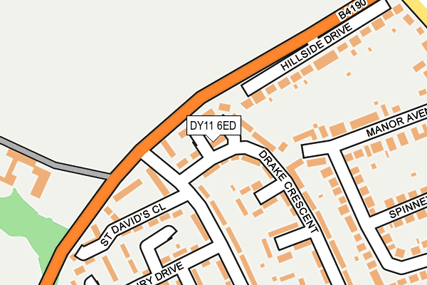 DY11 6ED map - OS OpenMap – Local (Ordnance Survey)