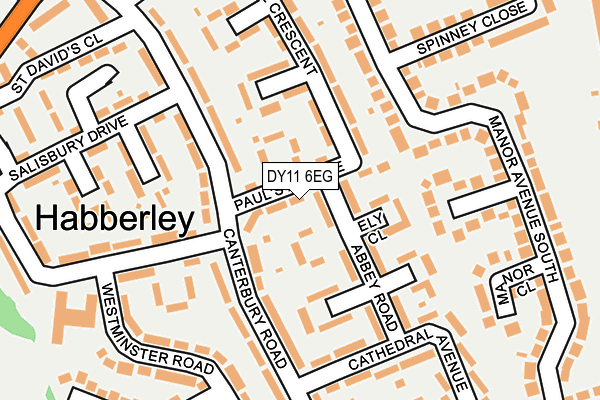 DY11 6EG map - OS OpenMap – Local (Ordnance Survey)