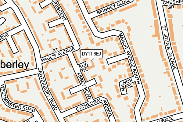 DY11 6EJ map - OS OpenMap – Local (Ordnance Survey)