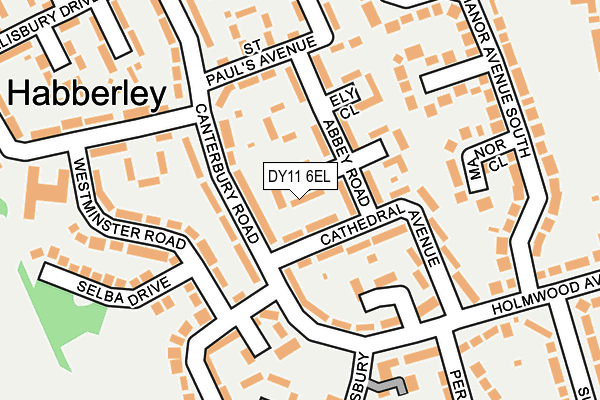 DY11 6EL map - OS OpenMap – Local (Ordnance Survey)