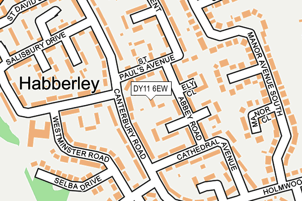 DY11 6EW map - OS OpenMap – Local (Ordnance Survey)