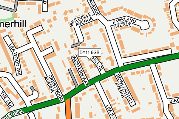 DY11 6GB map - OS OpenMap – Local (Ordnance Survey)