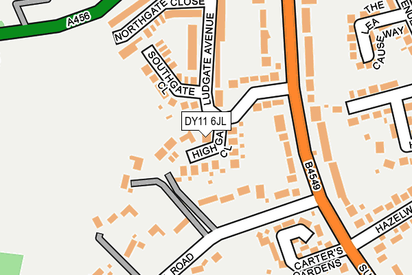 DY11 6JL map - OS OpenMap – Local (Ordnance Survey)