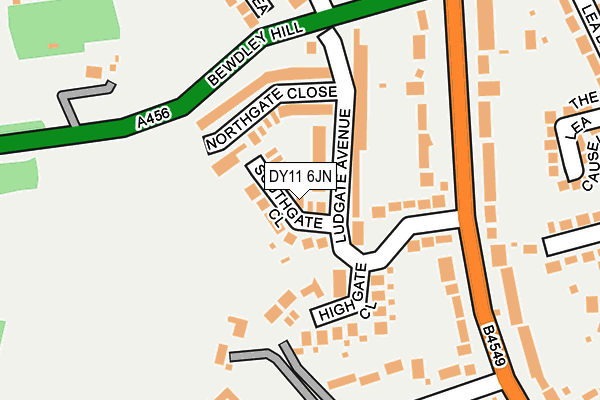 DY11 6JN map - OS OpenMap – Local (Ordnance Survey)