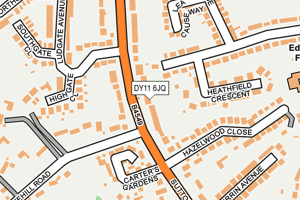 DY11 6JQ map - OS OpenMap – Local (Ordnance Survey)