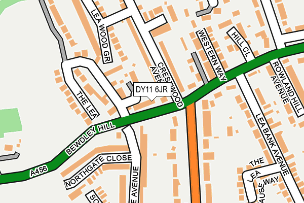 DY11 6JR map - OS OpenMap – Local (Ordnance Survey)