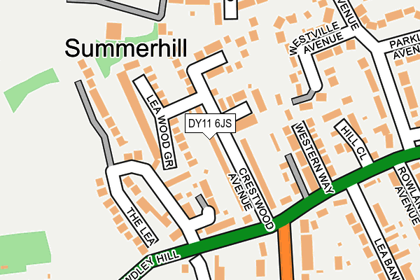 DY11 6JS map - OS OpenMap – Local (Ordnance Survey)