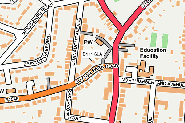 DY11 6LA map - OS OpenMap – Local (Ordnance Survey)